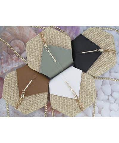 Women's Crossbody Bag Cute Straw Shoulder Bag Green $14.57 Shoulder Bags