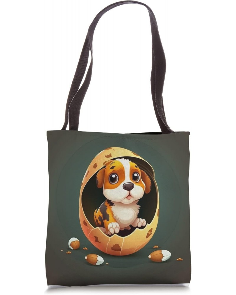 Funny dog in the egg Design dog owner Humor Sarcastic puppie Tote Bag $13.07 Totes