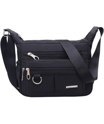 Women's Shoulder Bags Casual Handbag Travel Bag Messenger Cross Body Nylon Bags Purse Black1 $12.87 Crossbody Bags