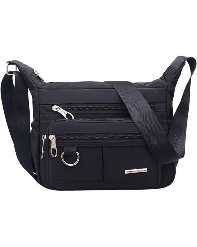 Women's Shoulder Bags Casual Handbag Travel Bag Messenger Cross Body Nylon Bags Purse Black1 $12.87 Crossbody Bags