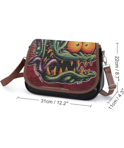 Printed Shoulder Crossbody Bag Leather Hobo Bags Medium Ladies Top Handles Satchels Oil Painting Color Block Color9 $24.00 Ho...