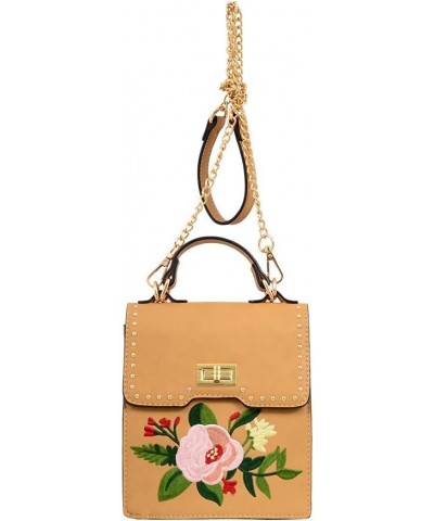 Embroidery Floral Women Cross Body Bag Black $12.87 Crossbody Bags