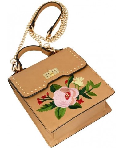 Embroidery Floral Women Cross Body Bag Black $12.87 Crossbody Bags