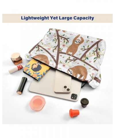 Sloths Tree Shoulder Tote Bags for Women Furry Crossbody bag Hobo Handbag Purses for Traveling Working Shopping $9.45 Totes