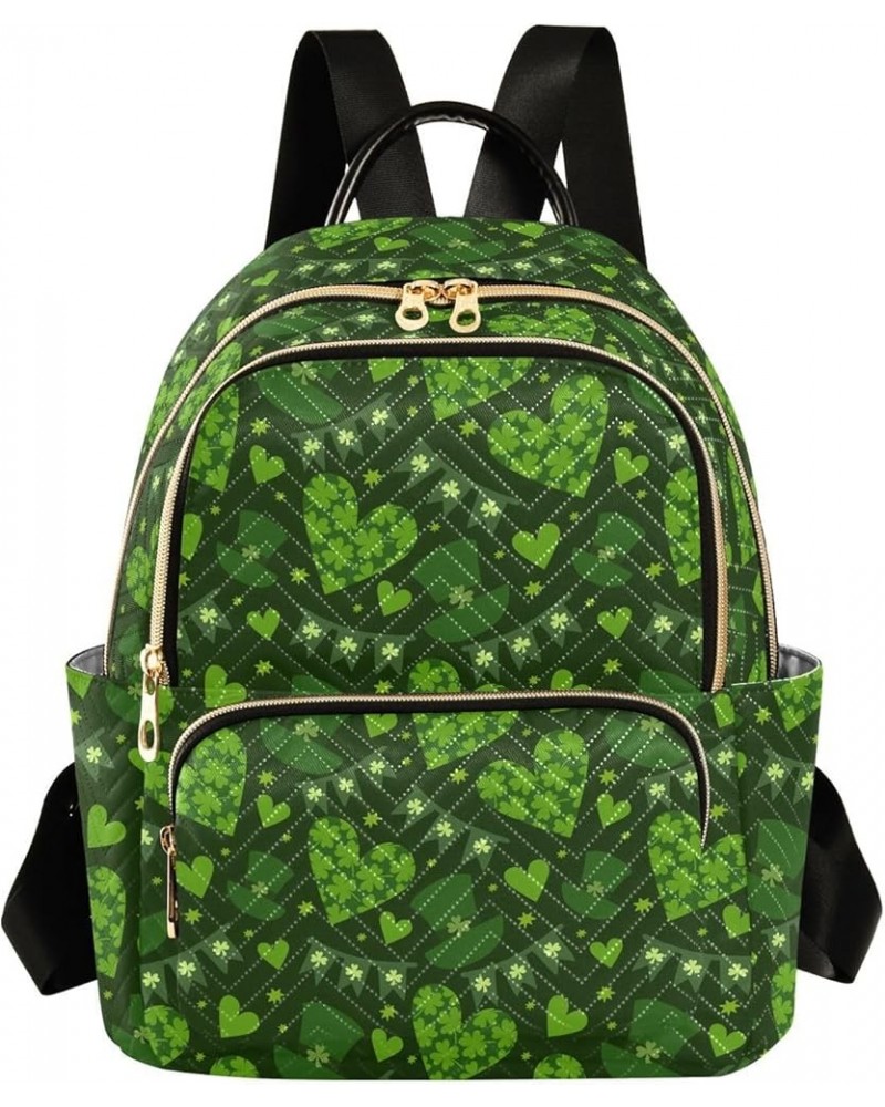 Clover Leaves Heart Women's Backpack Purse Causal Daypack Work Travel College Business Trip Bag Shoulder Bag Medium $21.59 Ba...