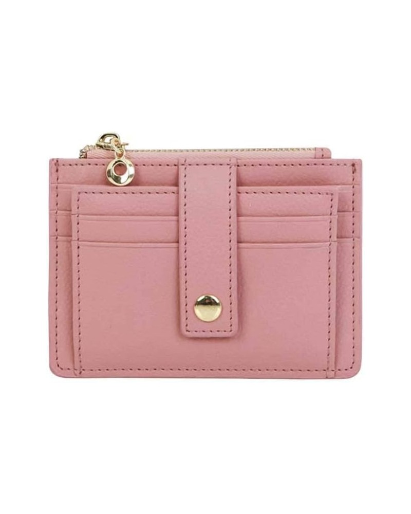 Women's Genuine Leather Credit Card Case Holder Pocket Wallet (Indi Pink) Indi Pink $12.74 Wallets