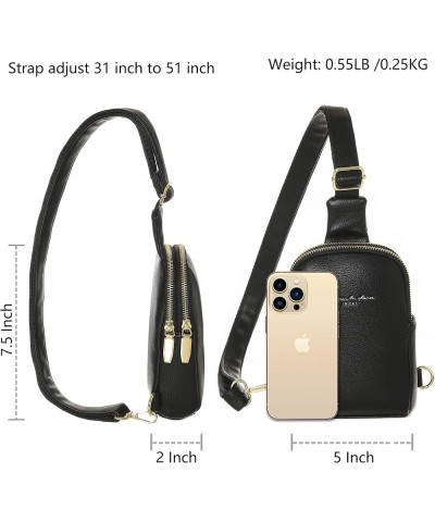 Small Crossbody Sling Bags for Women Vegan Leather Cell Phone Purse Fanny Packs for Women Men Brown $17.33 Crossbody Bags