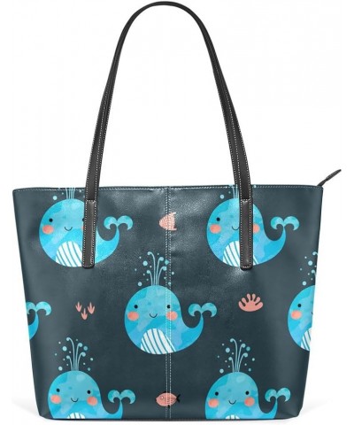 Handbags for Women Tote Bags with 11.08"(L) x 3.54"(W) x 11.02"(W) - Whale King Color 3 $25.79 Totes