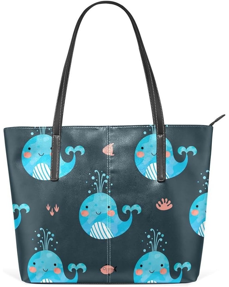 Handbags for Women Tote Bags with 11.08"(L) x 3.54"(W) x 11.02"(W) - Whale King Color 3 $25.79 Totes