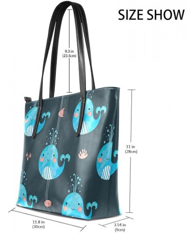 Handbags for Women Tote Bags with 11.08"(L) x 3.54"(W) x 11.02"(W) - Whale King Color 3 $25.79 Totes