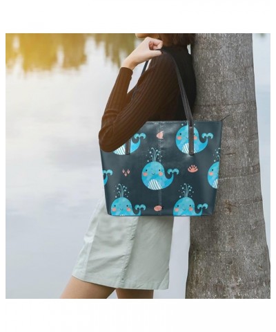 Handbags for Women Tote Bags with 11.08"(L) x 3.54"(W) x 11.02"(W) - Whale King Color 3 $25.79 Totes