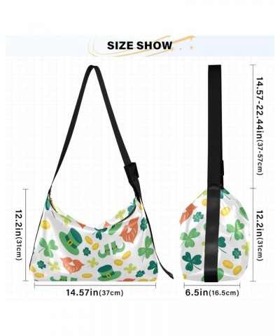 Womens Tote Bag St Day Pattern Coins Sling Purse Crossbody Men Trendy Sling Bags $14.52 Totes