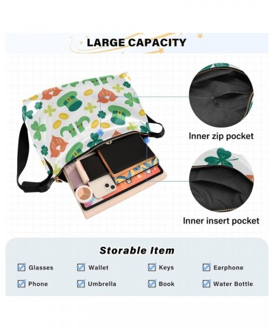 Womens Tote Bag St Day Pattern Coins Sling Purse Crossbody Men Trendy Sling Bags $14.52 Totes