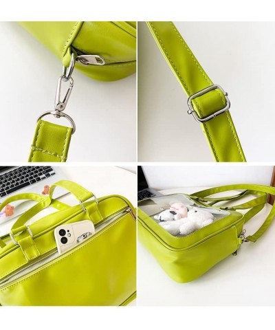 bag cute casual transparent shoulder pain bag bag hand-held shoulder bag Green $18.75 Shoulder Bags