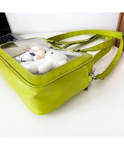 bag cute casual transparent shoulder pain bag bag hand-held shoulder bag Green $18.75 Shoulder Bags