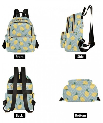 Yellow Lemon Polka Dots Women's Backpack Purse Causal Daypack Work Travel College Business Trip Bag Shoulder Bag Medium $12.7...