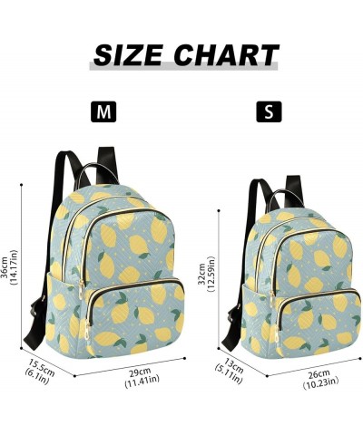 Yellow Lemon Polka Dots Women's Backpack Purse Causal Daypack Work Travel College Business Trip Bag Shoulder Bag Medium $12.7...