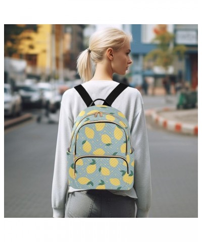 Yellow Lemon Polka Dots Women's Backpack Purse Causal Daypack Work Travel College Business Trip Bag Shoulder Bag Medium $12.7...