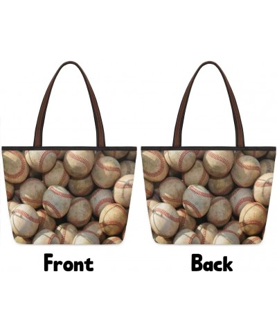 Women Tote Bag Large Handbags Sport Baseball Shoulder Bags with Zipper Satchel Bags Purse for Work Travel Beach Bag $11.69 Sa...