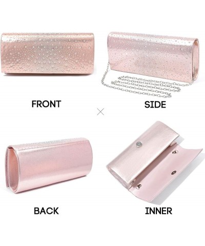 Women Clutch Purse Sparkling Rhinestone Evening Bag Wedding Formal Party Prom Handbag Pink $11.20 Evening Bags