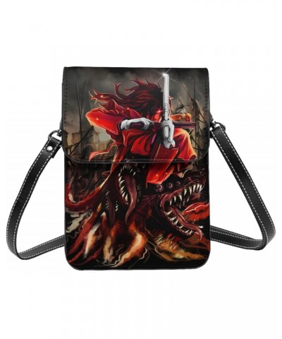 Anime Hellsing Alucard Cell Phone Purse Women Pu Crossbody Bag Small Crossbody Wallet Purse Shoulder Bag $17.36 Crossbody Bags