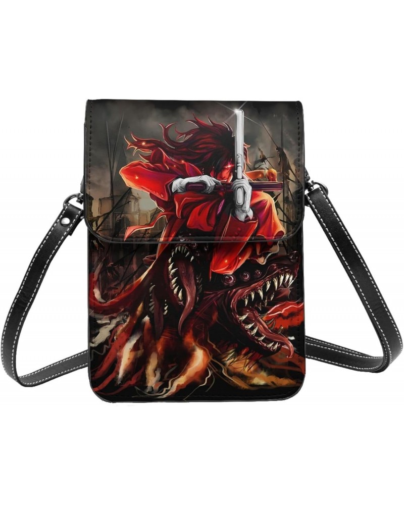 Anime Hellsing Alucard Cell Phone Purse Women Pu Crossbody Bag Small Crossbody Wallet Purse Shoulder Bag $17.36 Crossbody Bags