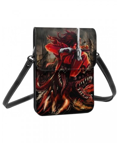 Anime Hellsing Alucard Cell Phone Purse Women Pu Crossbody Bag Small Crossbody Wallet Purse Shoulder Bag $17.36 Crossbody Bags