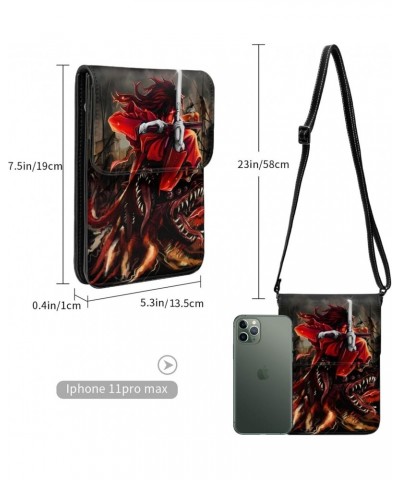 Anime Hellsing Alucard Cell Phone Purse Women Pu Crossbody Bag Small Crossbody Wallet Purse Shoulder Bag $17.36 Crossbody Bags