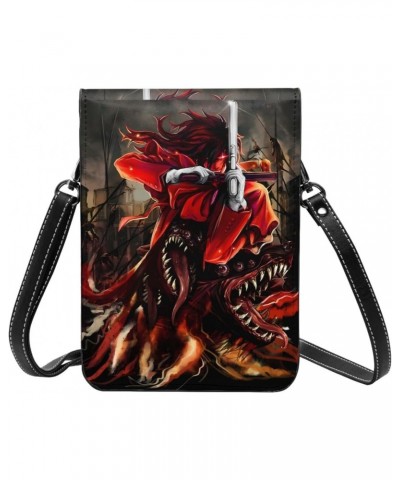 Anime Hellsing Alucard Cell Phone Purse Women Pu Crossbody Bag Small Crossbody Wallet Purse Shoulder Bag $17.36 Crossbody Bags