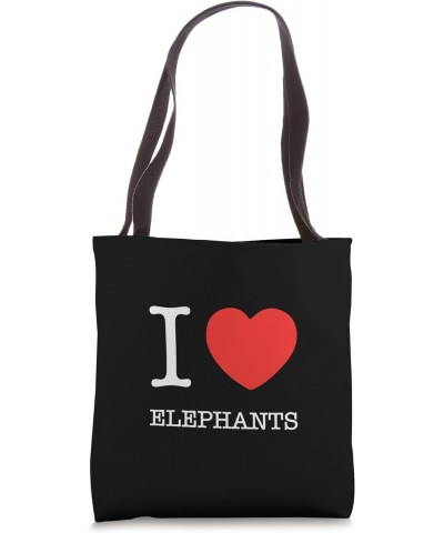 I Heart Elephants Zoo Animal Lover of Elephant My Favorite Tote Bag $10.35 Totes