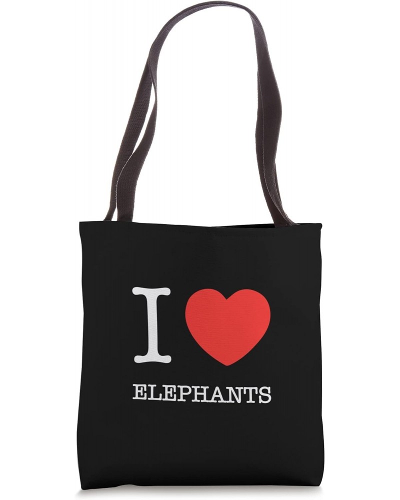 I Heart Elephants Zoo Animal Lover of Elephant My Favorite Tote Bag $10.35 Totes