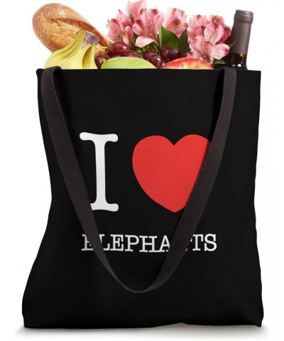 I Heart Elephants Zoo Animal Lover of Elephant My Favorite Tote Bag $10.35 Totes