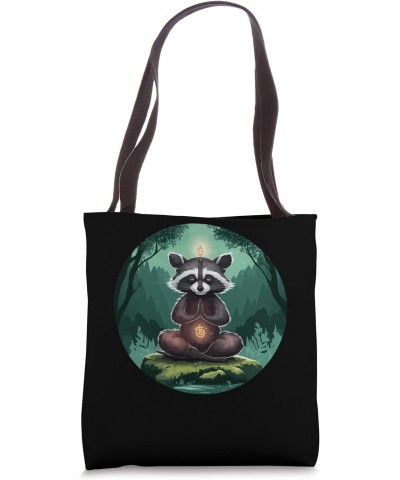 Raccoon Women Raccoon City Racoons Meditative Pose Raccoon Tote Bag $9.41 Totes