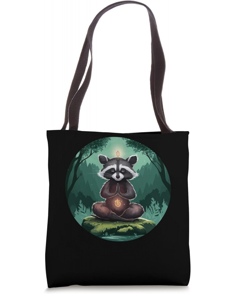 Raccoon Women Raccoon City Racoons Meditative Pose Raccoon Tote Bag $9.41 Totes