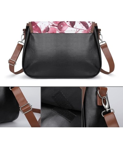 Fashion Crossbody Bags Women's Shoulder Bags Classic City Leather Satchels Hobo Bags Hearts Pink Color4 $19.36 Hobo Bags