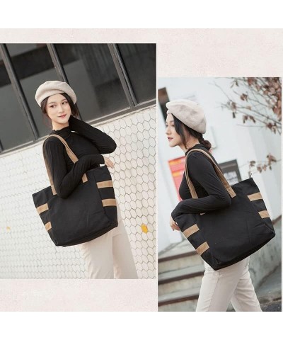 Shoulder Bag Student Handbag Suitable for Shopping Leisure Large Capacity Cotton Canvas (Color : D, Size : 33cm*33cm) 33cm*33...