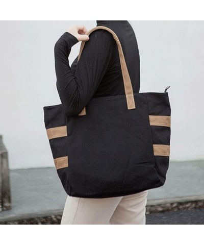 Shoulder Bag Student Handbag Suitable for Shopping Leisure Large Capacity Cotton Canvas (Color : D, Size : 33cm*33cm) 33cm*33...