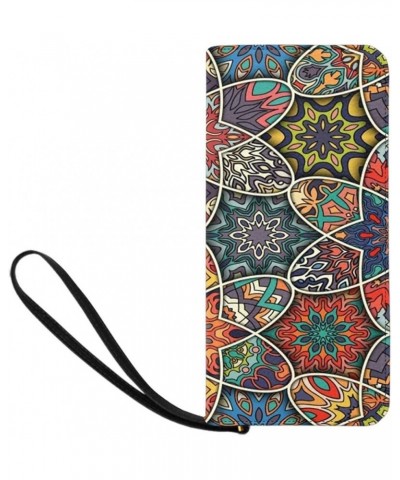 Ethnic Fashion Art Womens Clutch Wallet Large Wristlet Zipper Clutch Large Travel Purse Design 7 $19.99 Clutches