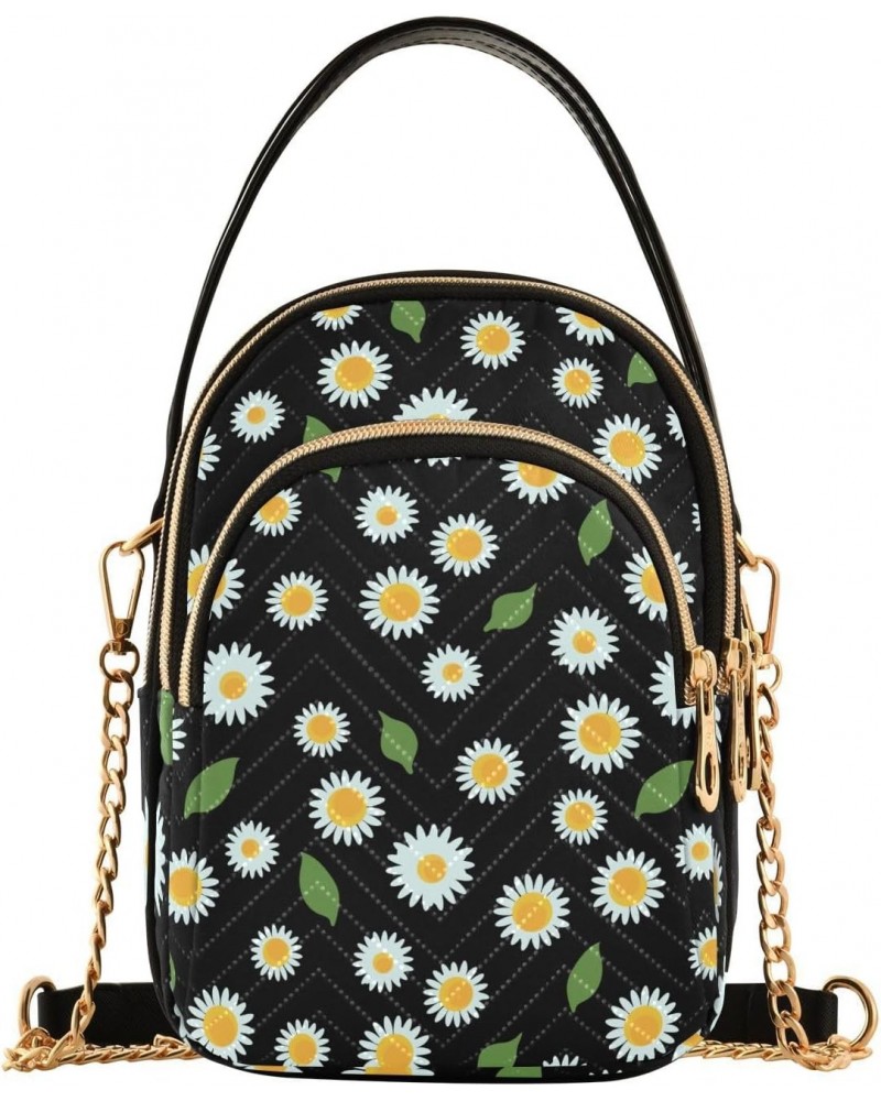 Chamomile Flowers Crossbody Bags for Women Crossbody Purse Bag Cell Phone Shoulder Purses with Chain Strap for Travel $13.77 ...