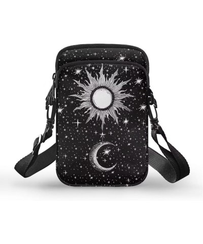 Small Crossbody Bags for Women Zipper Cell Phone Bag with Strap Sun Moon $9.46 Crossbody Bags