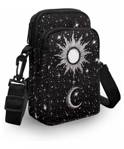 Small Crossbody Bags for Women Zipper Cell Phone Bag with Strap Sun Moon $9.46 Crossbody Bags