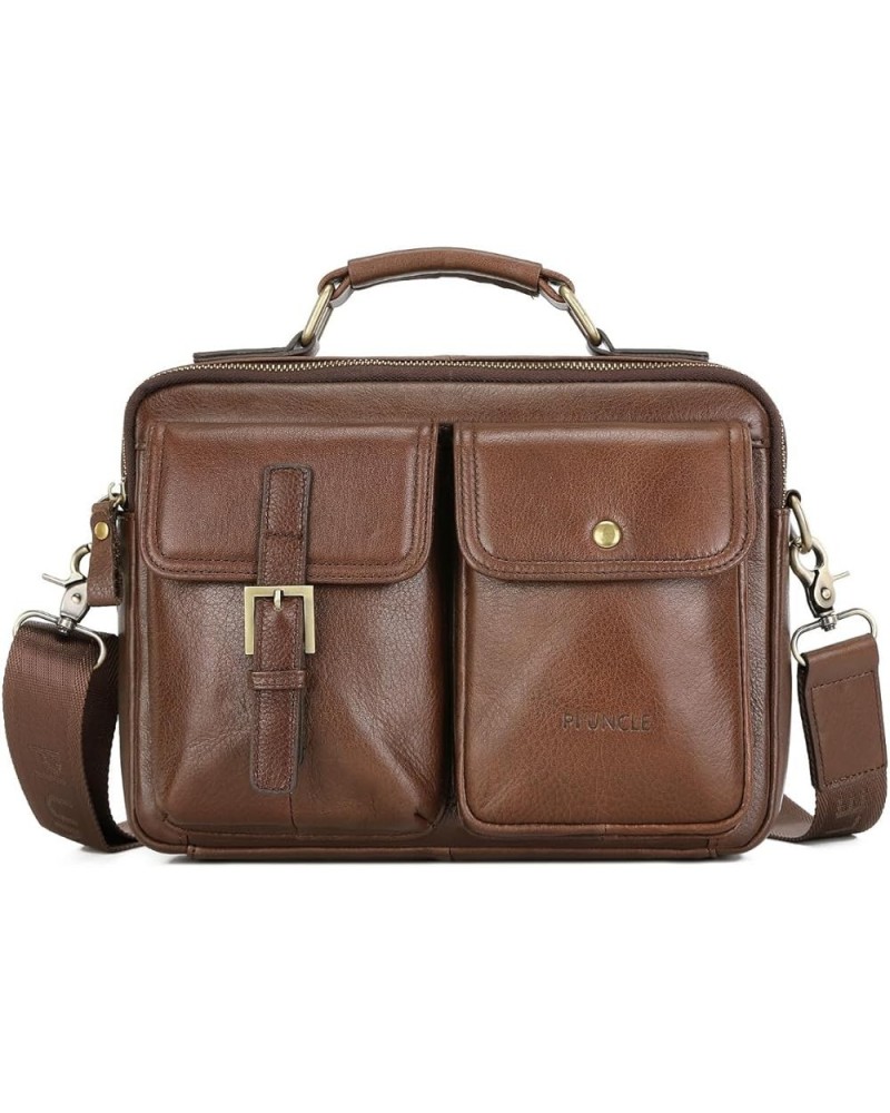 Genuine Leather Messenger Bag for Men Shoulder Bag Crossbody Purse for Work Business Sling Bag Lt Coffee $57.54 Totes