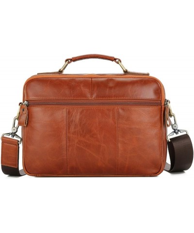 Genuine Leather Messenger Bag for Men Shoulder Bag Crossbody Purse for Work Business Sling Bag Lt Coffee $57.54 Totes