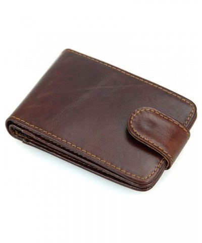 Stylish Bifold Short Wallet Blocking Vintage Cowhide Leather Minimalist Wallet 12 Credit Cards Holder $36.27 Wallets