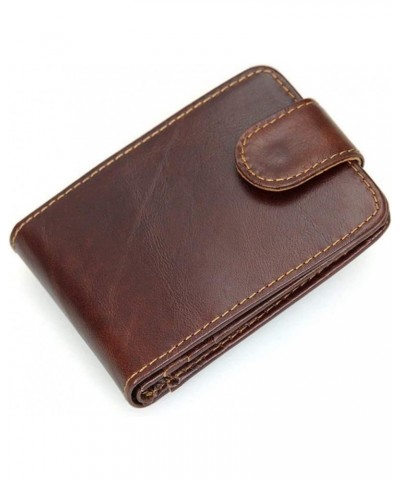 Stylish Bifold Short Wallet Blocking Vintage Cowhide Leather Minimalist Wallet 12 Credit Cards Holder $36.27 Wallets