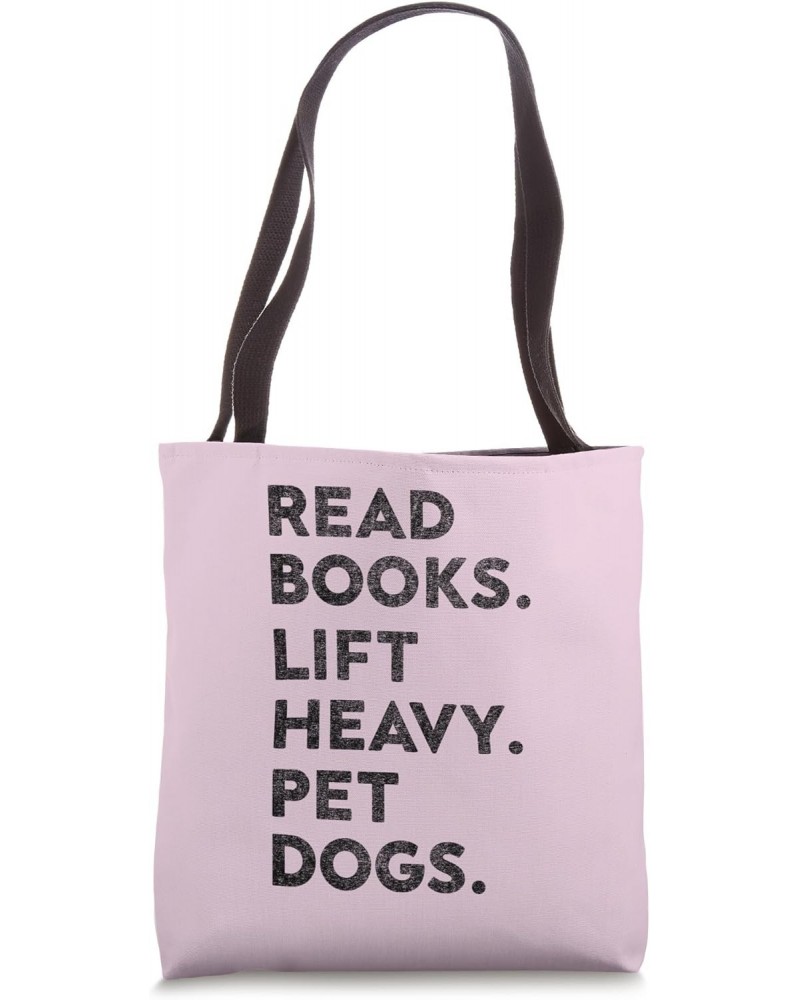 Read Books Lift Heavy Pet Dogs Funny Retro Gym Book Lover Tote Bag $13.77 Totes