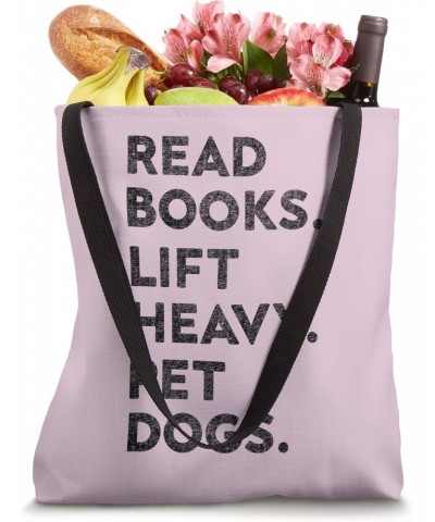 Read Books Lift Heavy Pet Dogs Funny Retro Gym Book Lover Tote Bag $13.77 Totes