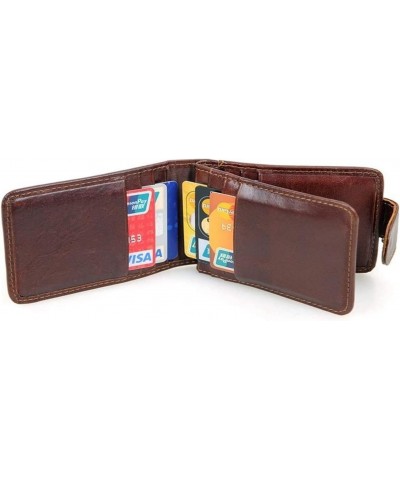 Stylish Bifold Short Wallet Blocking Vintage Cowhide Leather Minimalist Wallet 12 Credit Cards Holder $36.27 Wallets