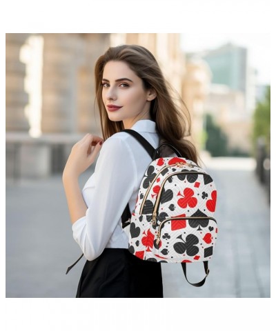 Cards Backpack Purse for Women Fashion Ladies Shoulder Bags Travel Bag Back Pack Handbag Lady Purse,M Medium $18.19 Backpacks