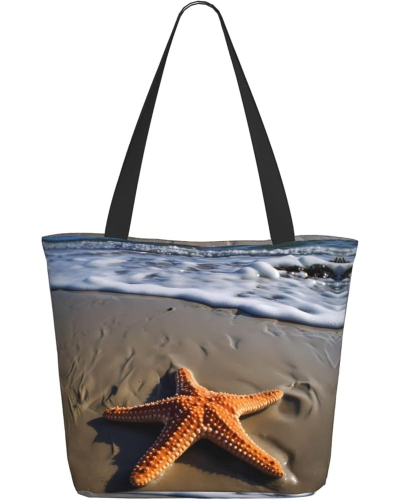 Strawberry Printed Fashionable Large Handbag And Shoulder Bag, Suitable For Various Daily Use Starfish $13.75 Totes